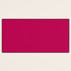 NOW BERRY GLOSS Solid Color Plain Red Shade  and Mindfulness Minimalist Word Art  Desk Mat Gallery Image 3