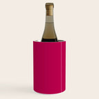 NOW BERRY GLOSS Solid Color Plain Red Shade  and Mindfulness Minimalist Word Art  Wine Chiller Gallery Image 3