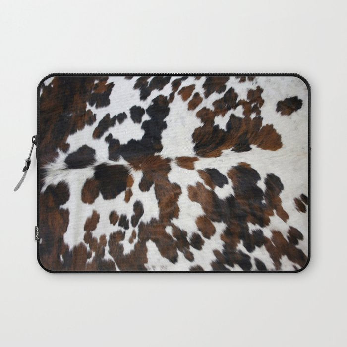 Brown Cowhide Laptop Sleeve Gallery Image 1