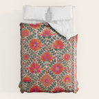 Kermina Suzani Uzbekistan Colorful Embroidery Print Duvet Cover Gallery Image 6
