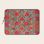 Kermina Suzani Uzbekistan Colorful Embroidery Print Laptop Sleeve Gallery Image 1