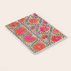 Kermina Suzani Uzbekistan Colorful Embroidery Print Notebook Gallery Image 3