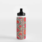 Kermina Suzani Uzbekistan Colorful Embroidery Print Water Bottle Gallery Image 2
