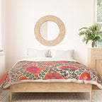 Kermina Suzani Uzbekistan Colorful Embroidery Print Duvet Cover Gallery Image 3