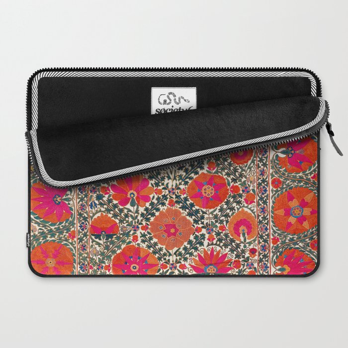 Kermina Suzani Uzbekistan Colorful Embroidery Print Laptop Sleeve Gallery Image 2