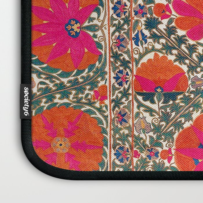Kermina Suzani Uzbekistan Colorful Embroidery Print Laptop Sleeve Gallery Image 3