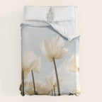 White Tulips In Spring In Holland Photo | Dutch Flowers Art Print |  Europe Travel Photography Duvet Cover Gallery Image 6