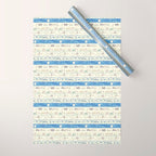 Asiatic dayflowers and rabbits Wrapping Paper Gallery Image 1