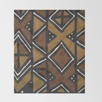 African Pattern - African Mudcloth Design Throw Blanket Gallery Image 2