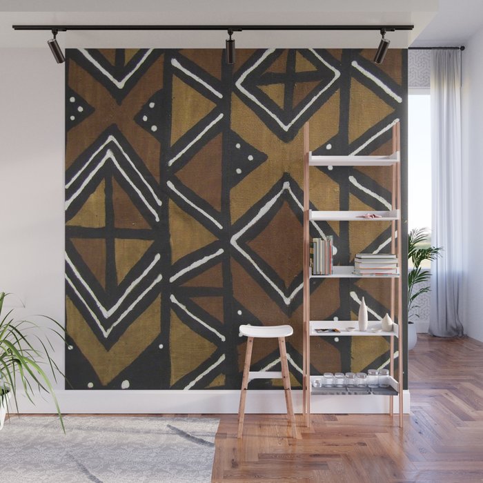 African Pattern - African Mudcloth Design Wall Mural Gallery Image 1