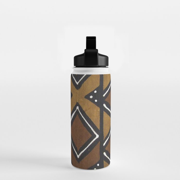 African Pattern - African Mudcloth Design Water Bottle Gallery Image 2