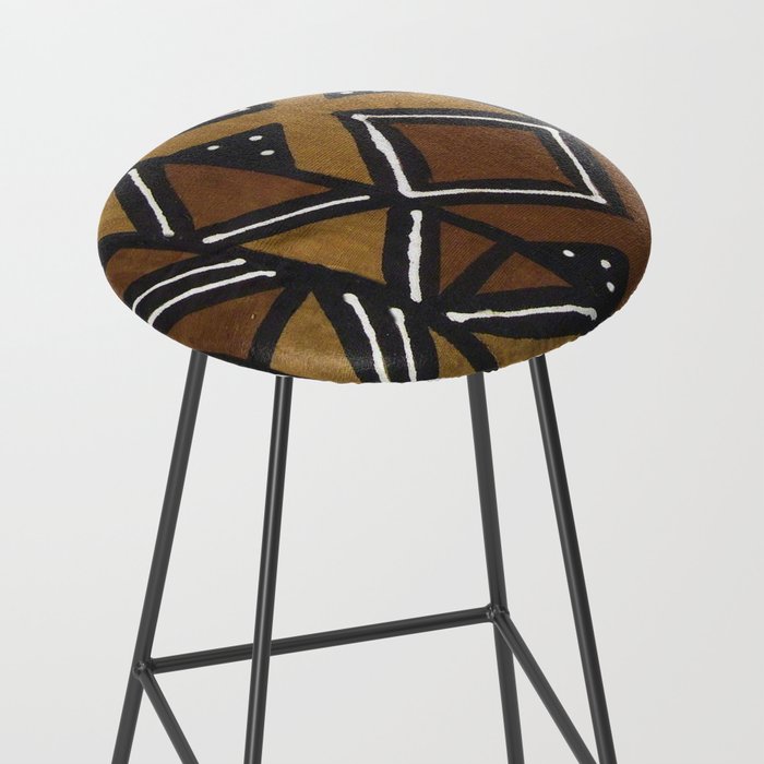 African Pattern - African Mudcloth Design Stool Gallery Image 2