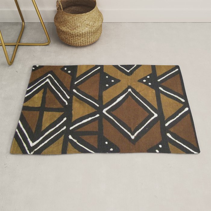 African Pattern - African Mudcloth Design Rug Gallery Image 1