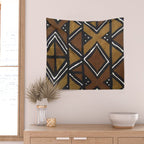 African Pattern - African Mudcloth Design Wall Tapestry Gallery Image 2