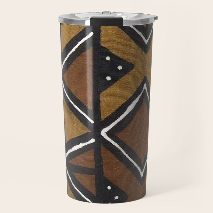 African Pattern - African Mudcloth Design Travel Mug Gallery Image 1