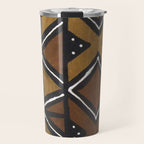 African Pattern - African Mudcloth Design Travel Mug Gallery Image 1