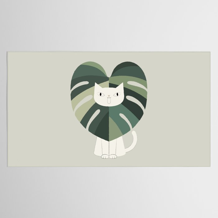 Cat an Plant 62: A Green Lion Tablecloth Gallery Image 2