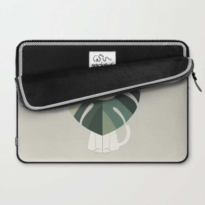 Cat an Plant 62: A Green Lion Laptop Sleeve Gallery Image 2