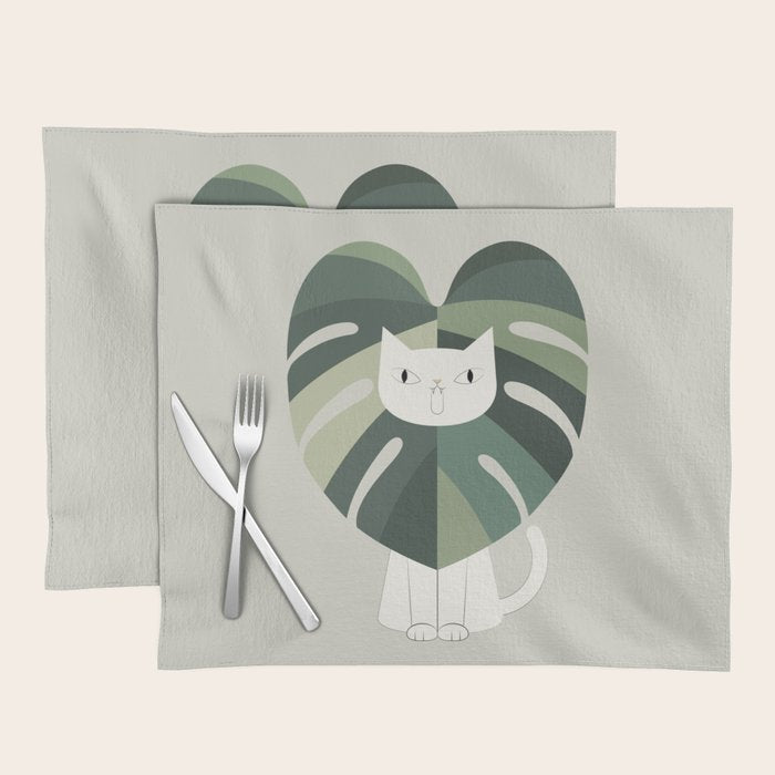 Cat an Plant 62: A Green Lion Placemat Gallery Image 1