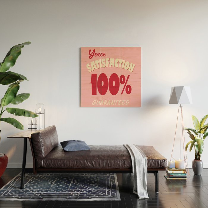 Satisfaction Guaranteed - Pink and Red Wood Wall Art Gallery Image 2