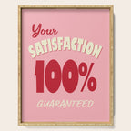 Satisfaction Guaranteed - Pink and Red Serving Tray Gallery Image 1