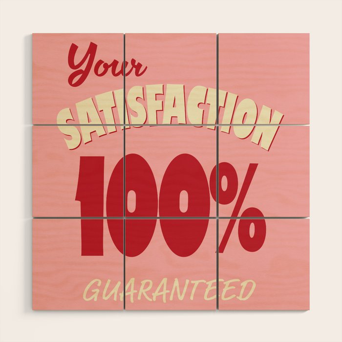 Satisfaction Guaranteed - Pink and Red Wood Wall Art Gallery Image 1