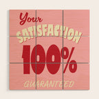 Satisfaction Guaranteed - Pink and Red Wood Wall Art Gallery Image 1