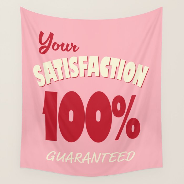 Satisfaction Guaranteed - Pink and Red Wall Tapestry Gallery Image 4
