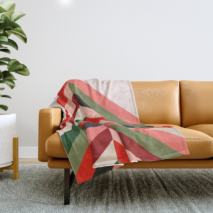 Chevron Christmas tree Throw Blanket Gallery Image 1