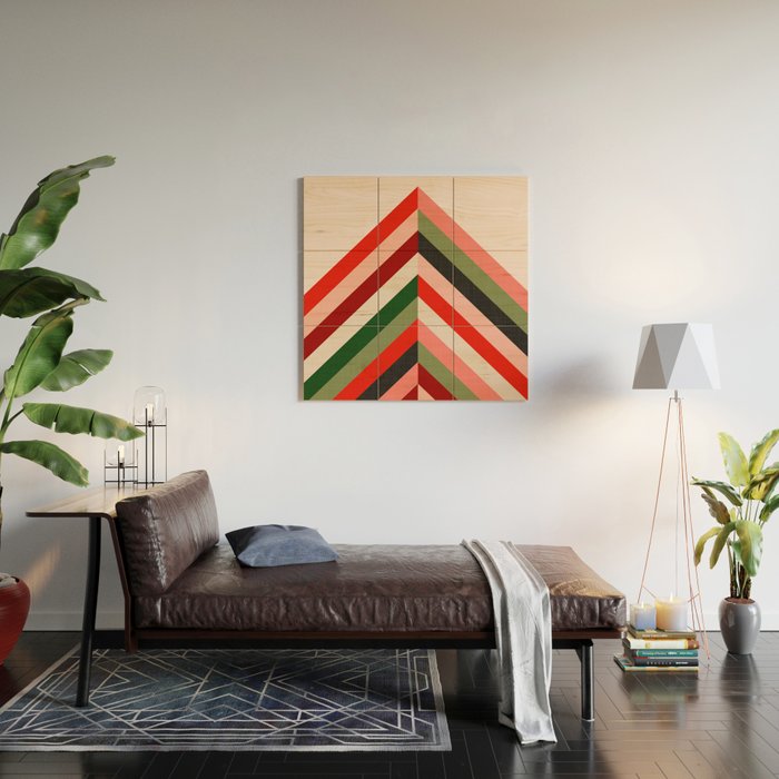 Chevron Christmas tree Wood Wall Art Gallery Image 2