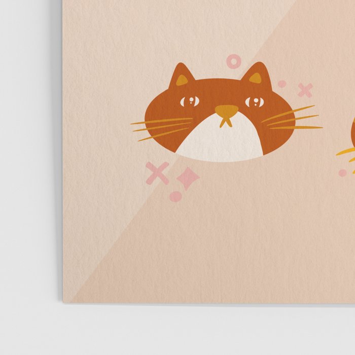 Cat Faces Collection - Retro Poster Gallery Image 3