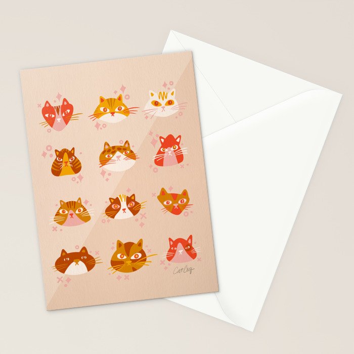 Cat Faces Collection - Retro Stationery Card Gallery Image 2