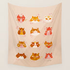 Cat Faces Collection - Retro Wall Tapestry Gallery Image 4