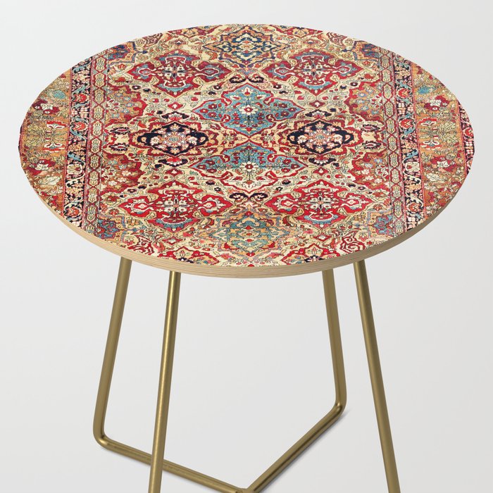 Esfahan Central Persian Rug Print Side Table Gallery Image 2