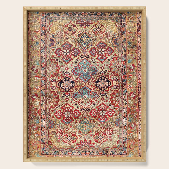 Esfahan Central Persian Rug Print Serving Tray Gallery Image 1