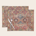 Esfahan Central Persian Rug Print Placemat Gallery Image 1