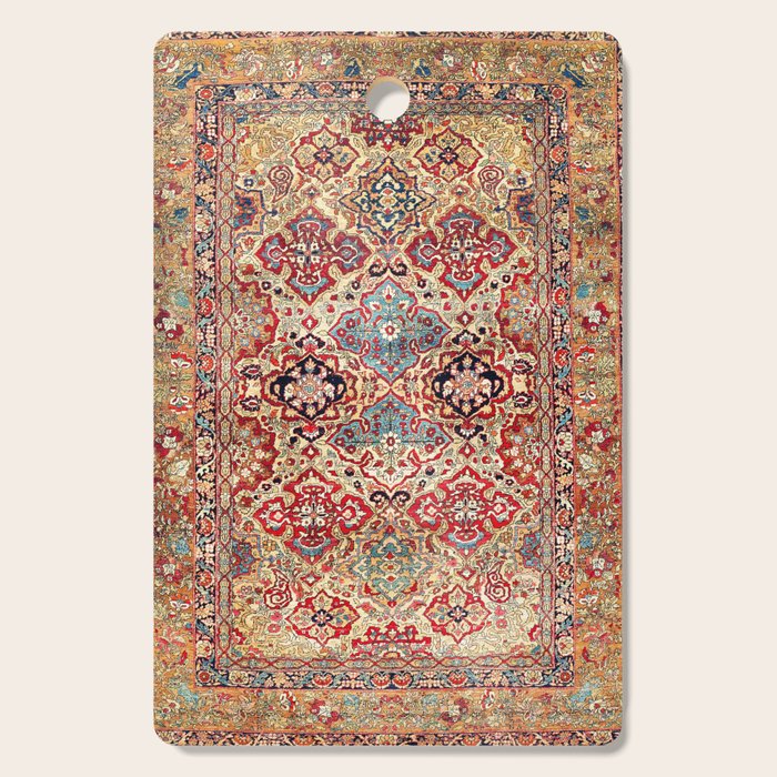 Esfahan Central Persian Rug Print Cutting Board Gallery Image 1