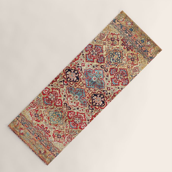 Esfahan Central Persian Rug Print Yoga Mat Gallery Image 1