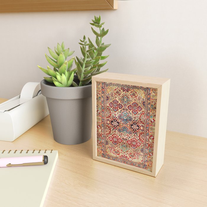 Esfahan Central Persian Rug Print Mini Art Print Gallery Image 2