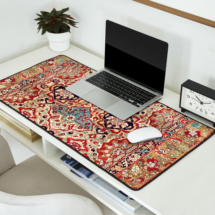 Esfahan Central Persian Rug Print Desk Mat Gallery Image 2