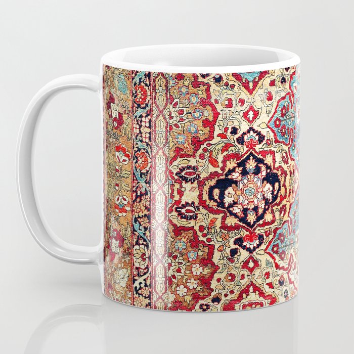 Esfahan Central Persian Rug Print Coffee Mug Gallery Image 3