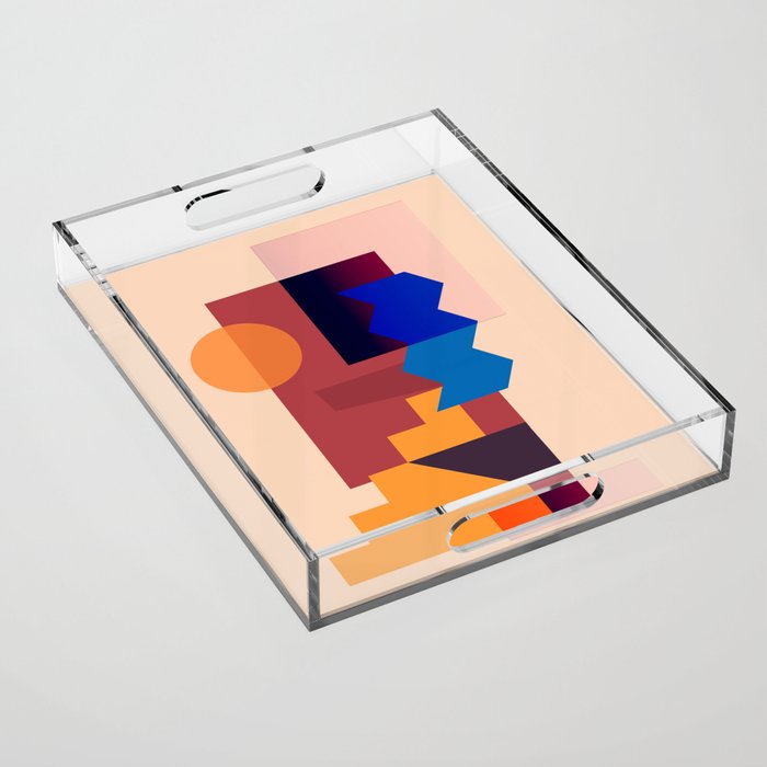 Geometric Shapes 20 Acrylic Tray Gallery Image 1