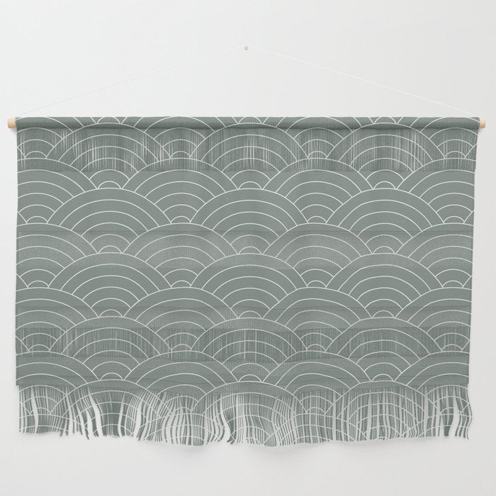 Waves (Linen Green) Wall Hanging Gallery Image 1