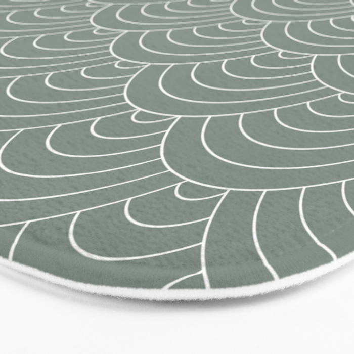 Waves (Linen Green) Bath Mat Gallery Image 3