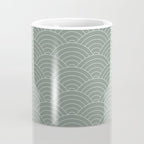 Waves (Linen Green) Coffee Mug Gallery Image 4