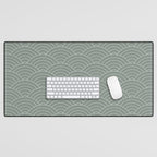 Waves (Linen Green) Desk Mat Gallery Image 1