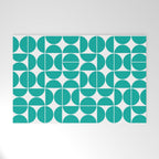 Mid Century Modern Geometric 04 Turquoise Welcome Mat Gallery Image 1