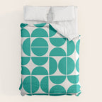 Mid Century Modern Geometric 04 Turquoise Duvet Cover Gallery Image 6