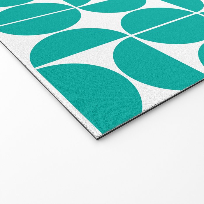 Mid Century Modern Geometric 04 Turquoise Welcome Mat Gallery Image 2
