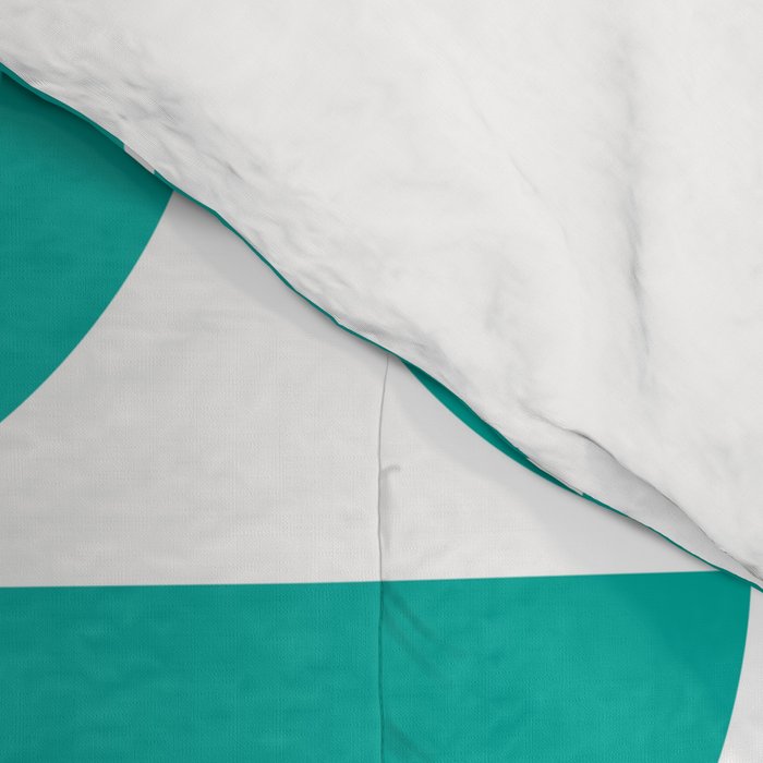 Mid Century Modern Geometric 04 Turquoise Comforter Gallery Image 4